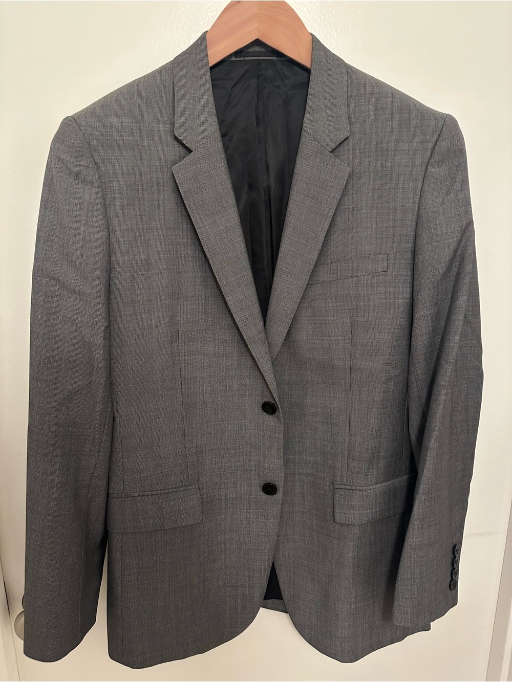 Theory 38R 100% Wool Light Grey Sport Coat Blazer